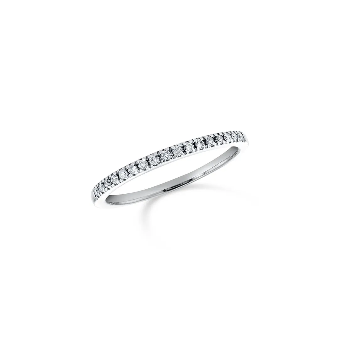 0.20 Cttw Round Diamond 14K White Gold Band