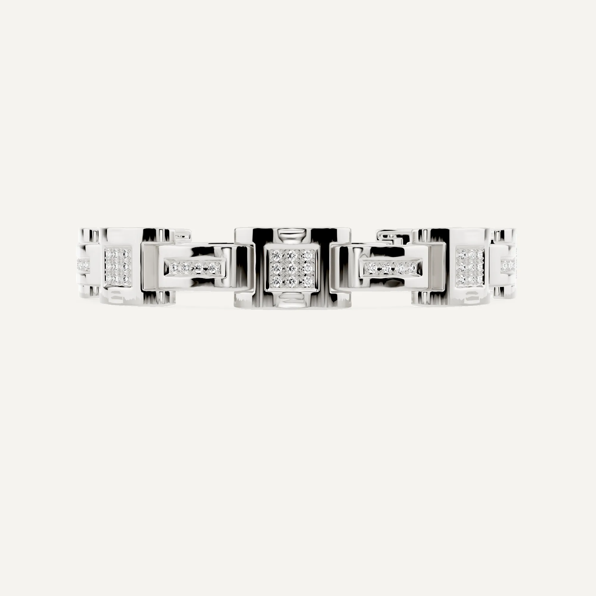 1 1/7 ctw Round Diamond Railroad Station Fashion Bracelet