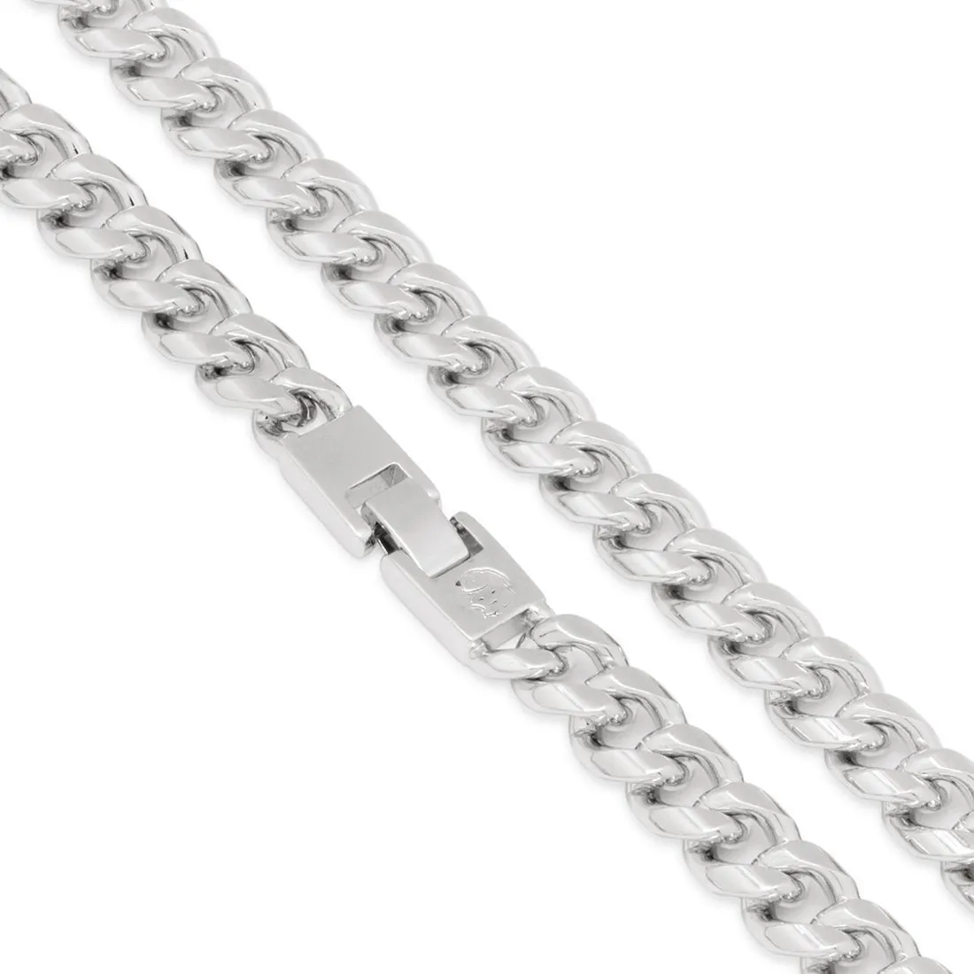 10mm Miami Cuban Link Chain Choker Set