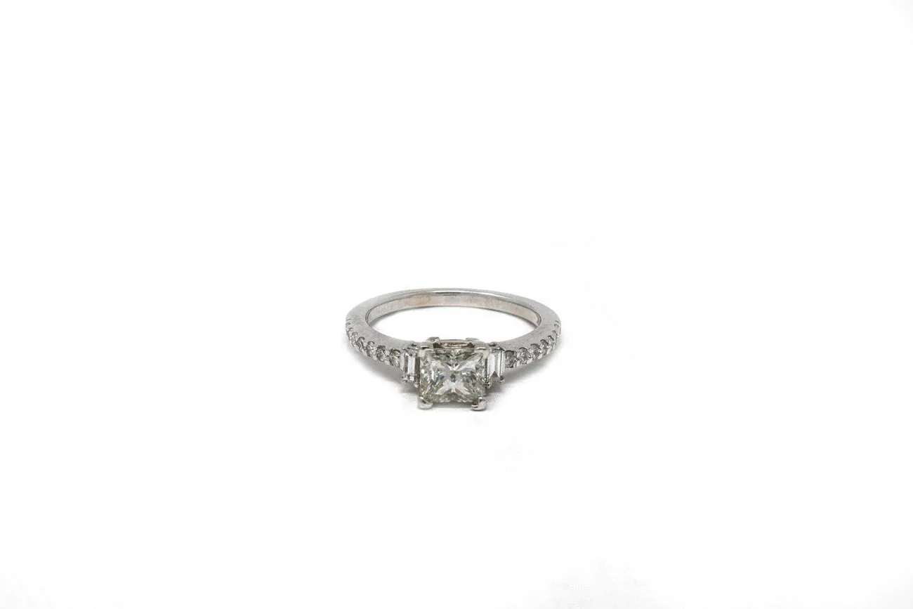 1.40ctw Princess Cut Engagement Ring