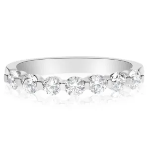 14k White Gold Diamond Wedding Band