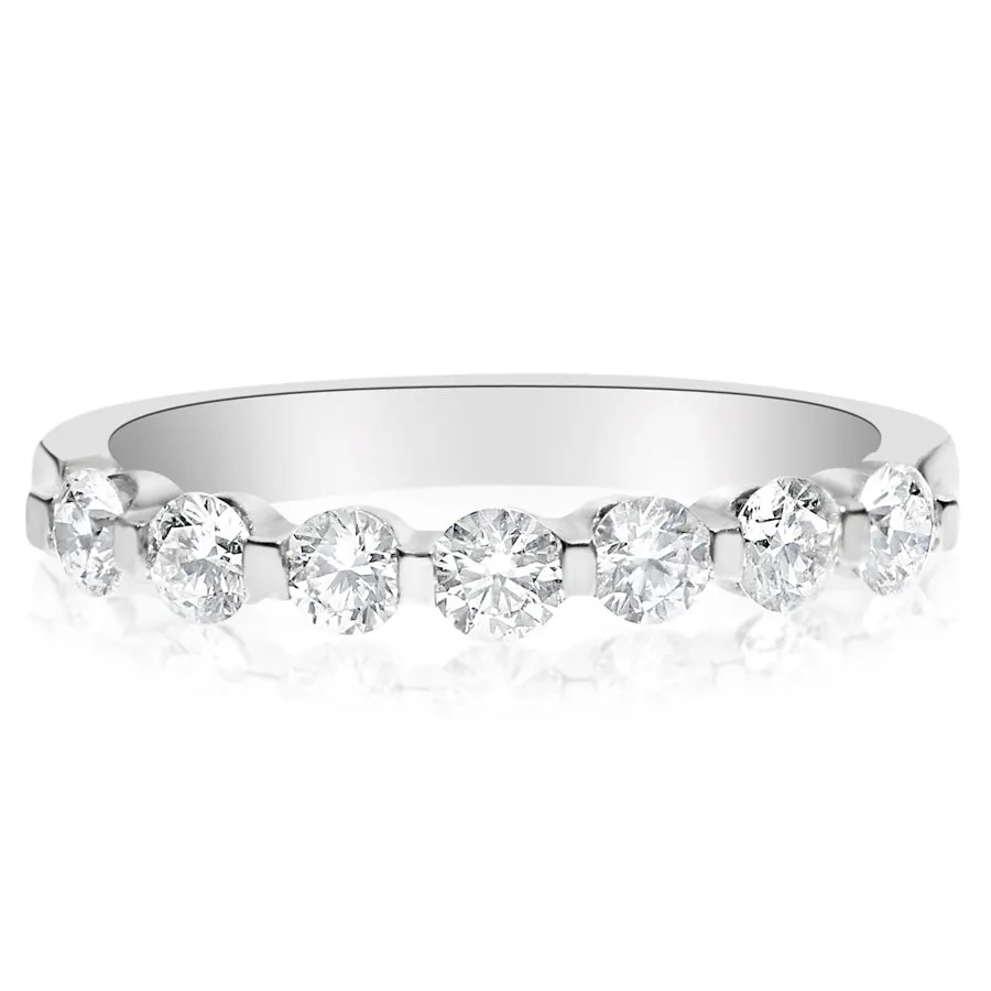 14k White Gold Diamond Wedding Band