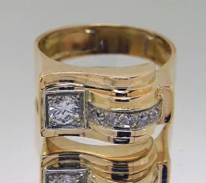 1940s Retro Diamond Ring in 18KT Gold