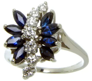 1960s Sapphire & Diamond Cocktail Ring