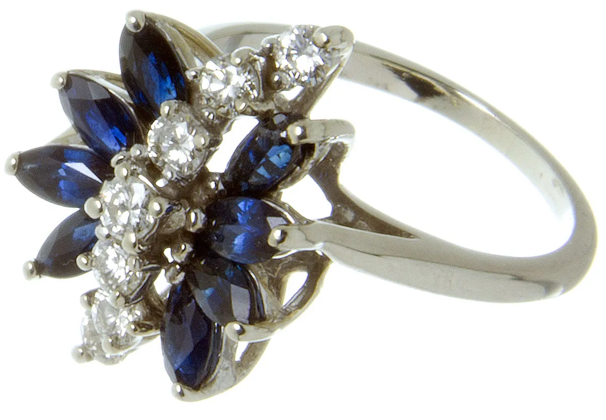 1960s Sapphire & Diamond Cocktail Ring