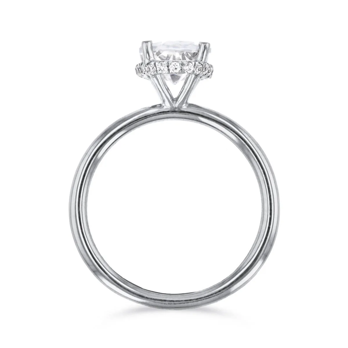 2-00ct Fleur Oval Cut Diamond Solitaire Engagement Ring | Platinum