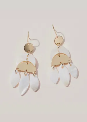 3 Drop Mother of Pearl Earrings