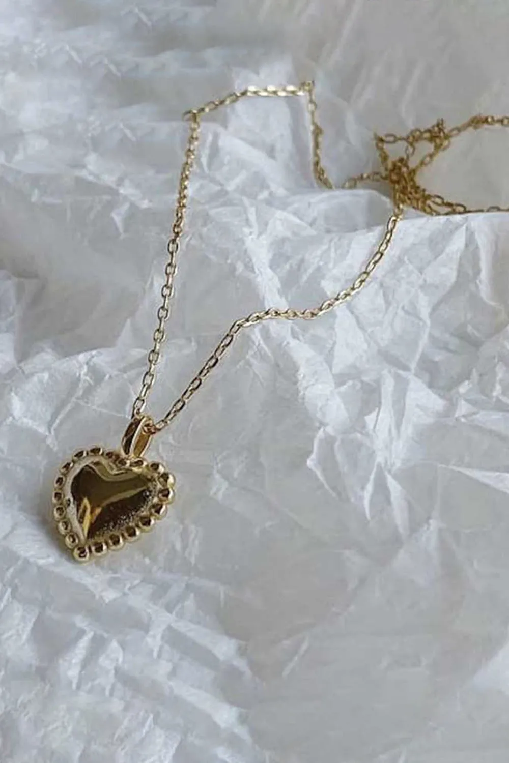 3D Heart Pendant Necklace