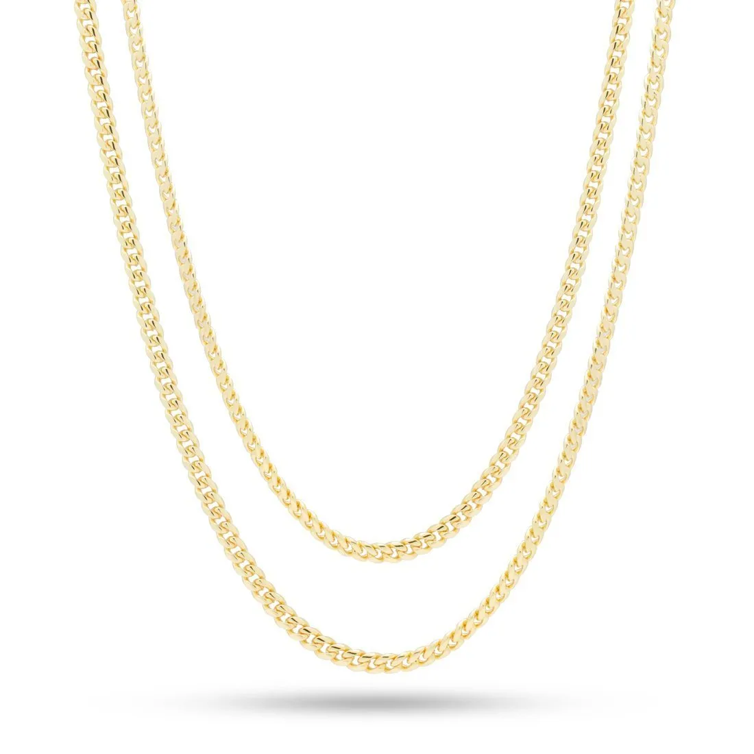 3mm Miami Cuban Link Chain Choker Set