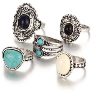 5 Pcs/Set Antique Rings