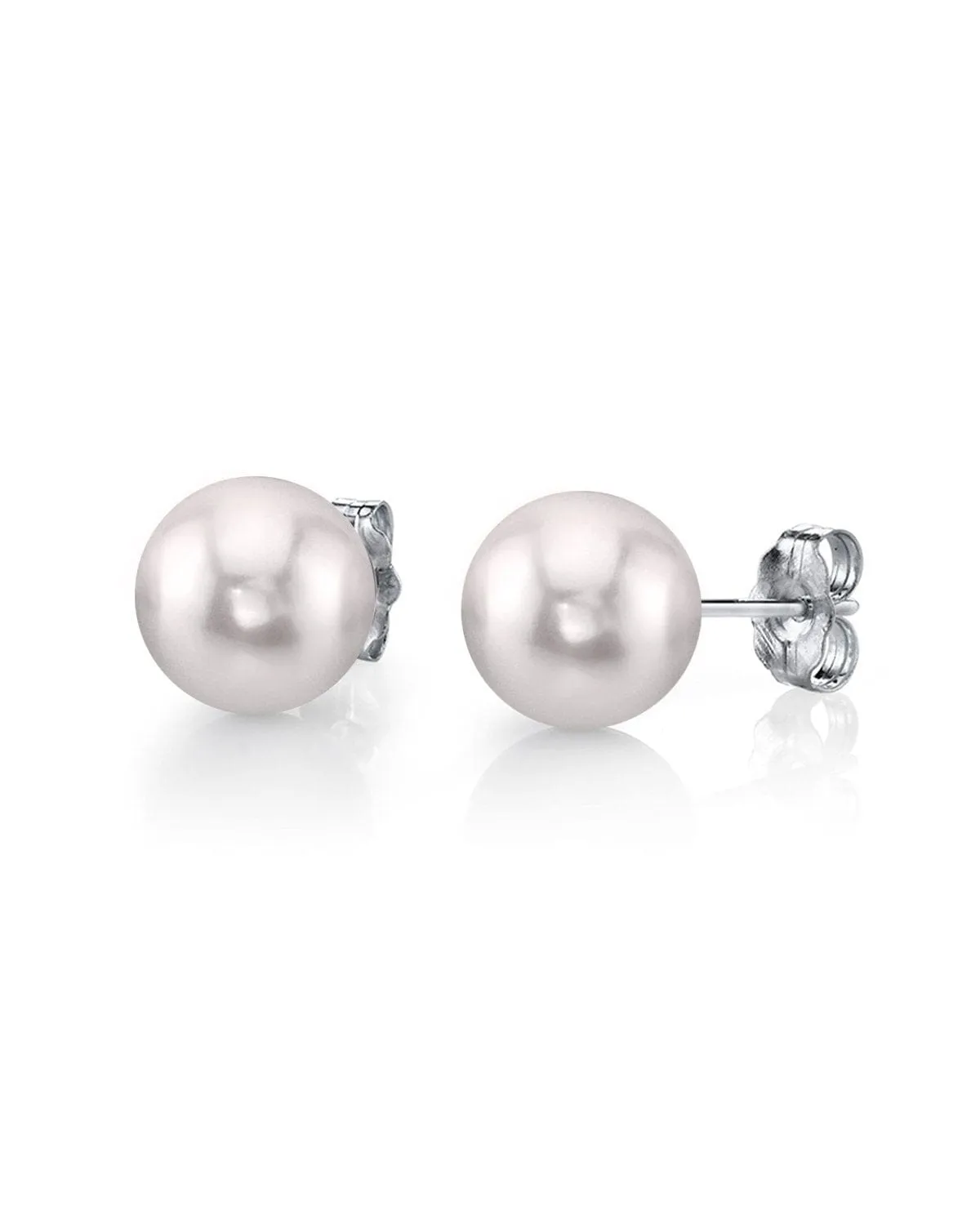 5.5-6.0mm White Akoya Round Pearl Stud Earrings