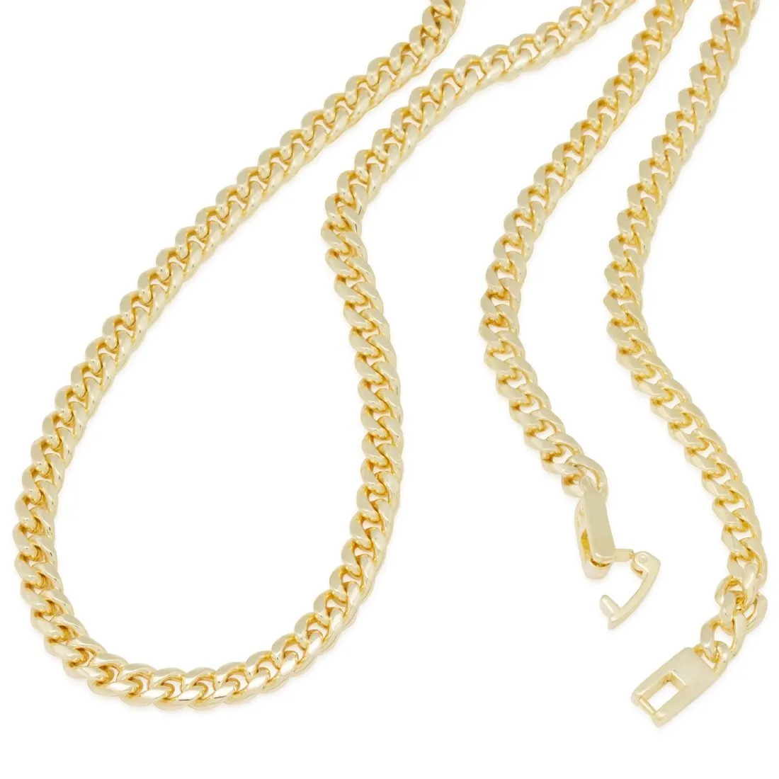 5mm Miami Cuban Link Chain Choker Set