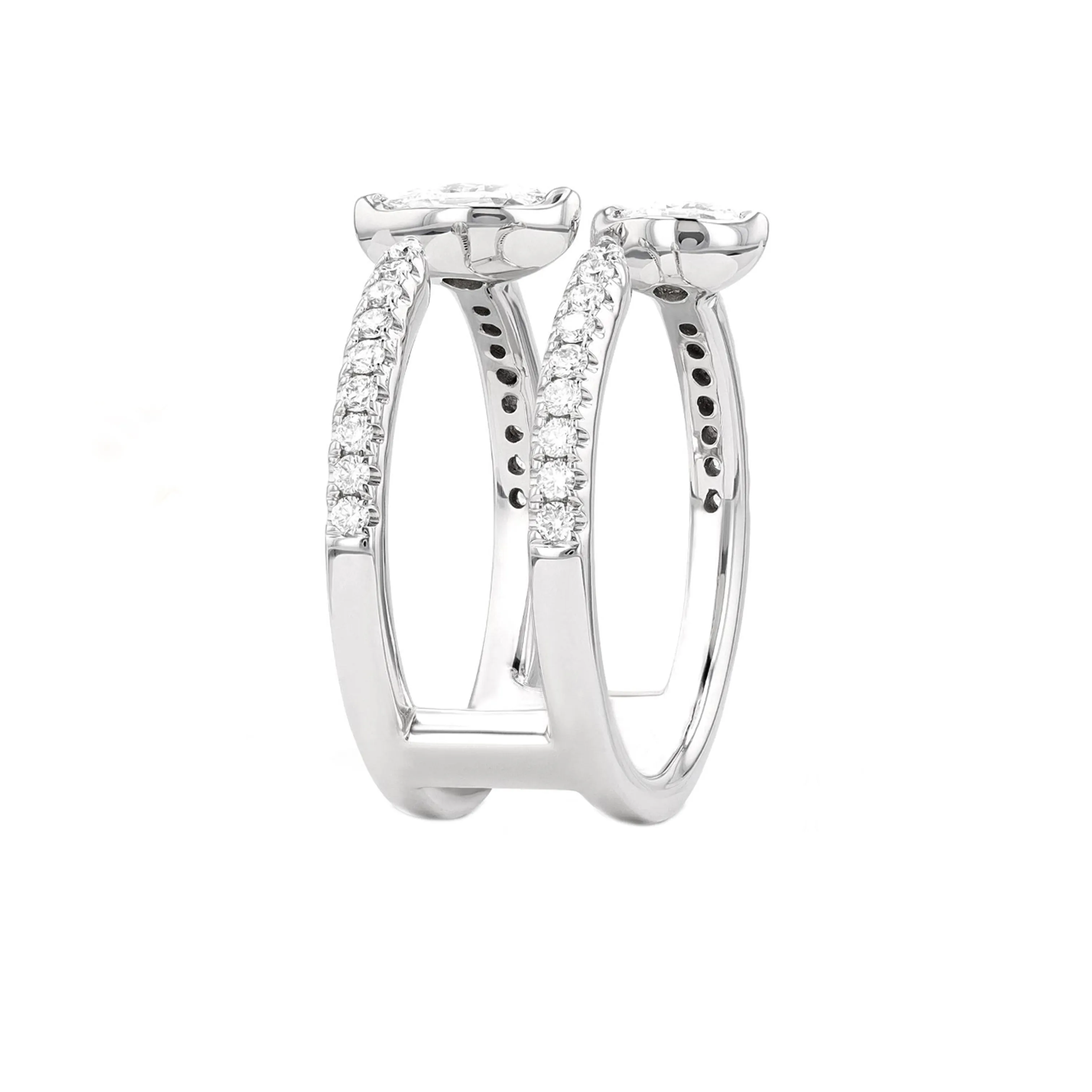 .85ct 18k White Gold Open Diamond Ring