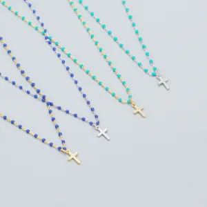 925 Sterling Silver Minimalist Cross Silver Necklaces