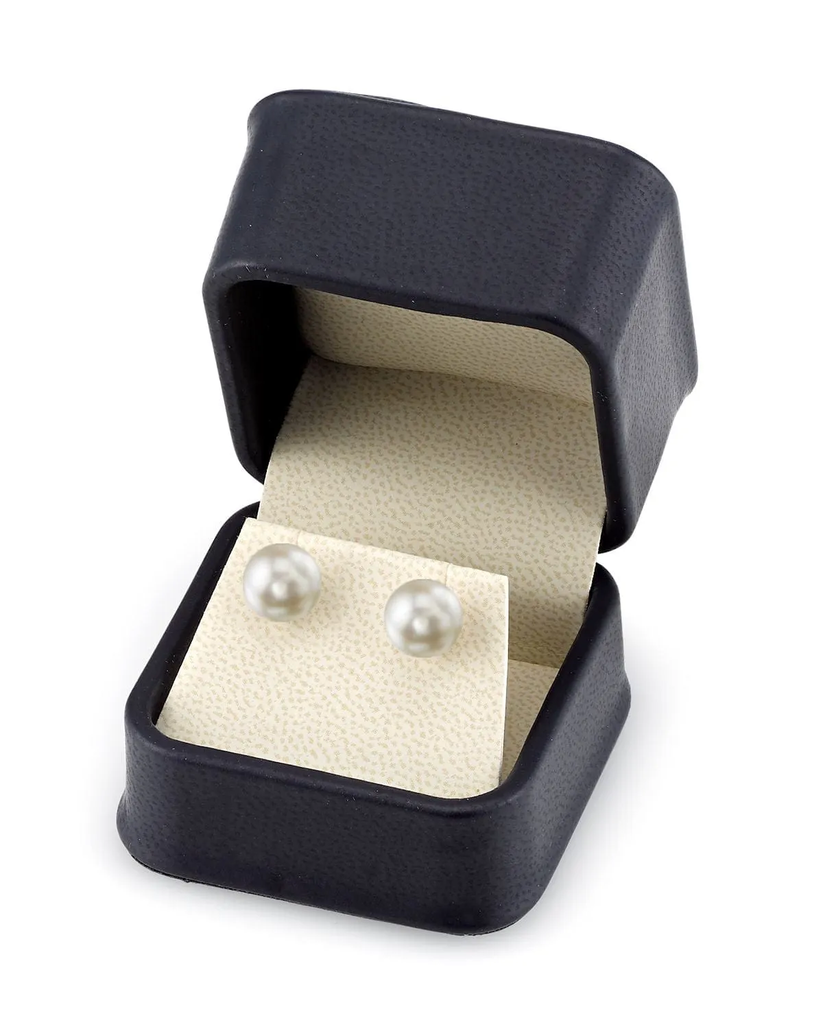 9.5-10.0mm White Akoya Round Pearl Stud Earrings