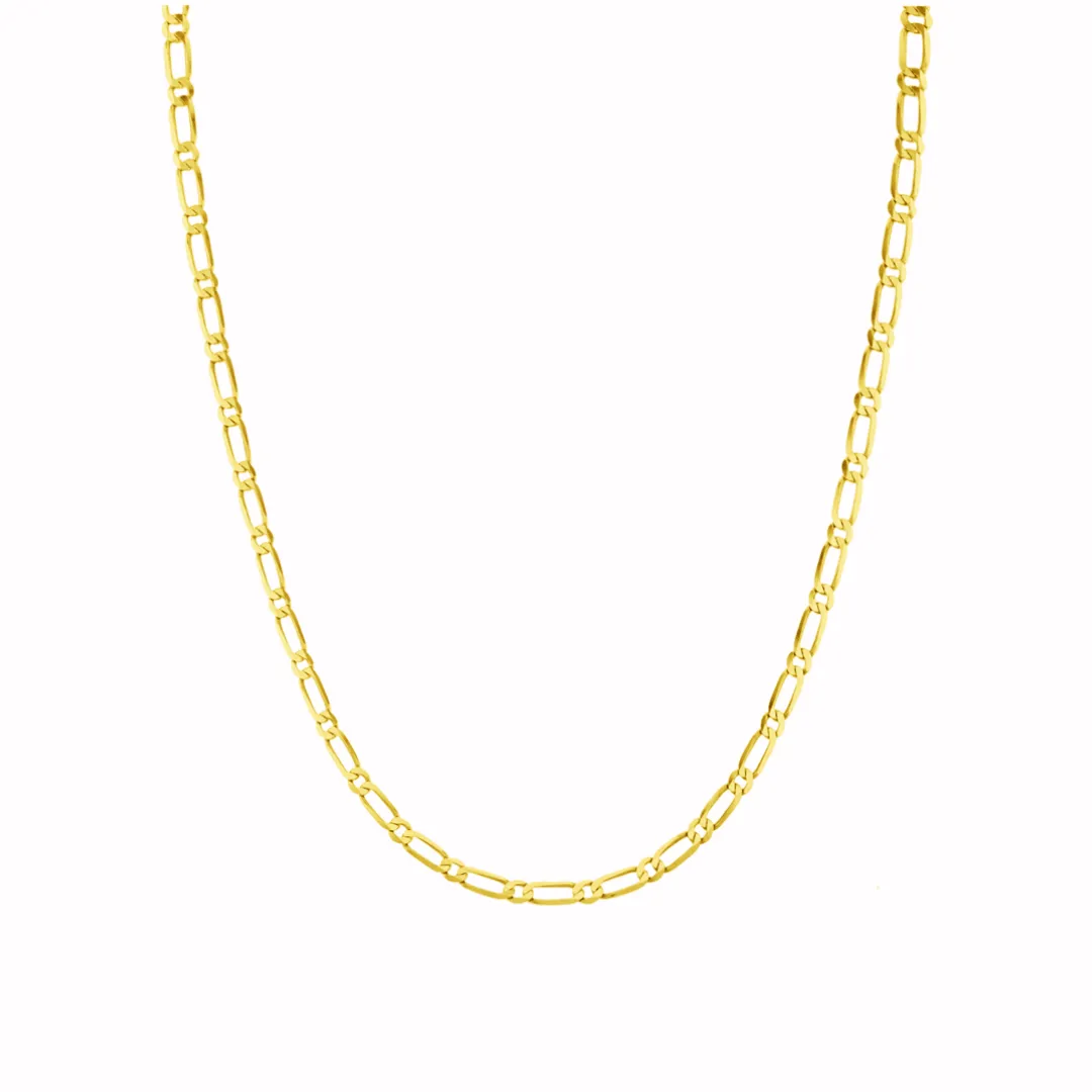 9ct Yellow Gold Open Figaro Necklace