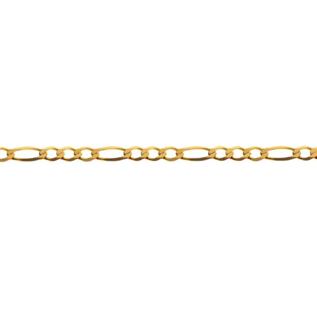 9ct Yellow Gold Open Figaro Necklace