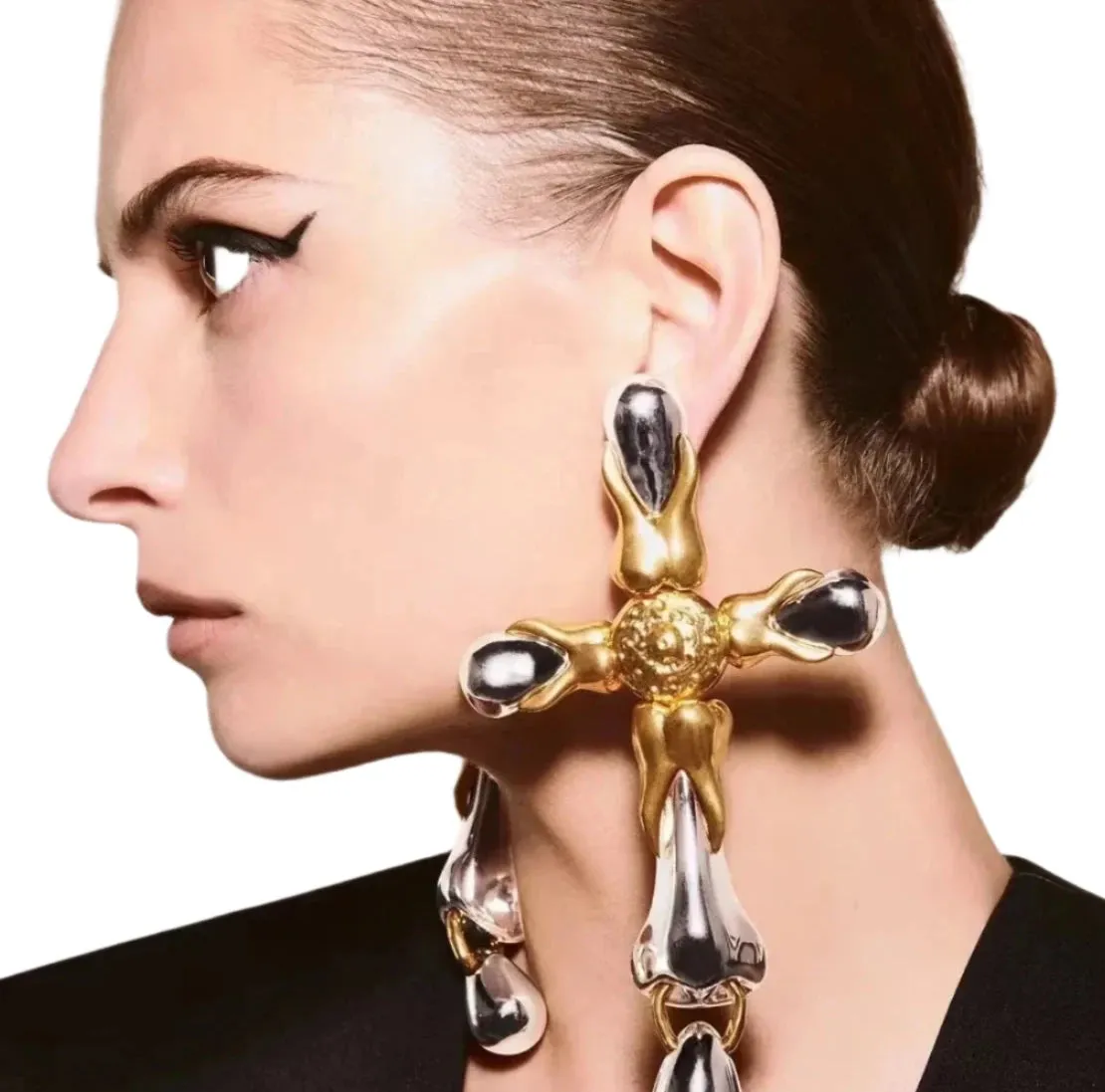 Abstract Cross Earrings