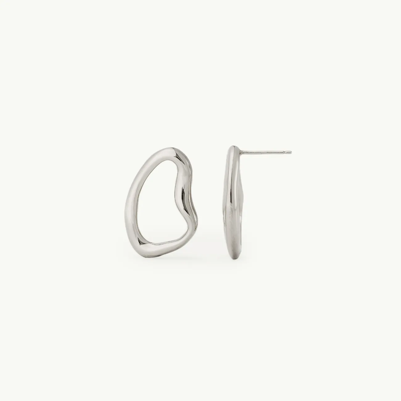 Abstract Earrings - Silver