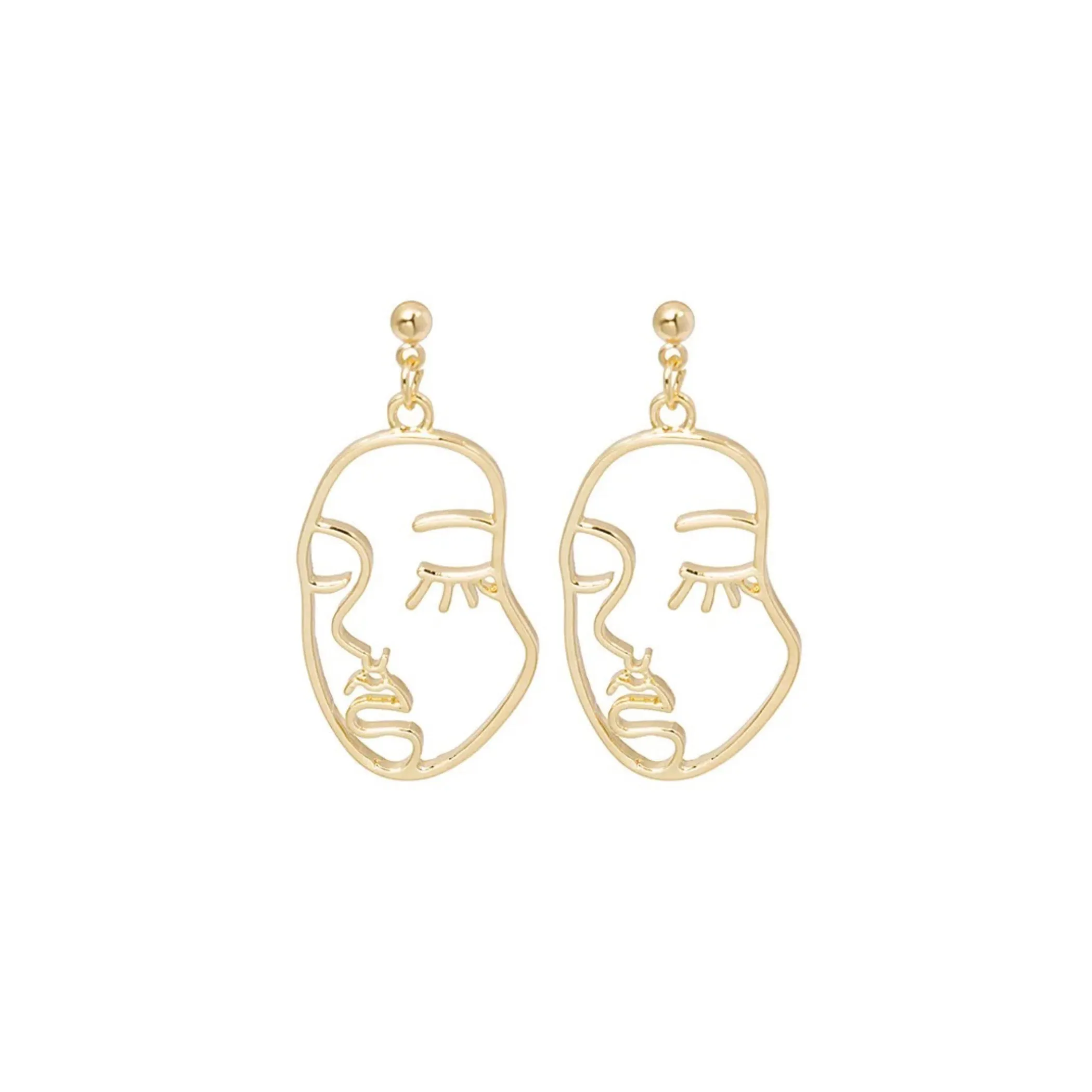 Abstract Portrait Earrings