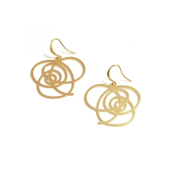 Abstract Rose Earrings