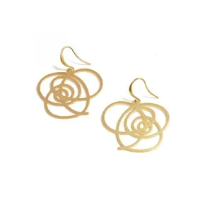 Abstract Rose Earrings