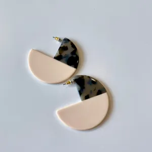 Acrylic Abstract Hoop Earring