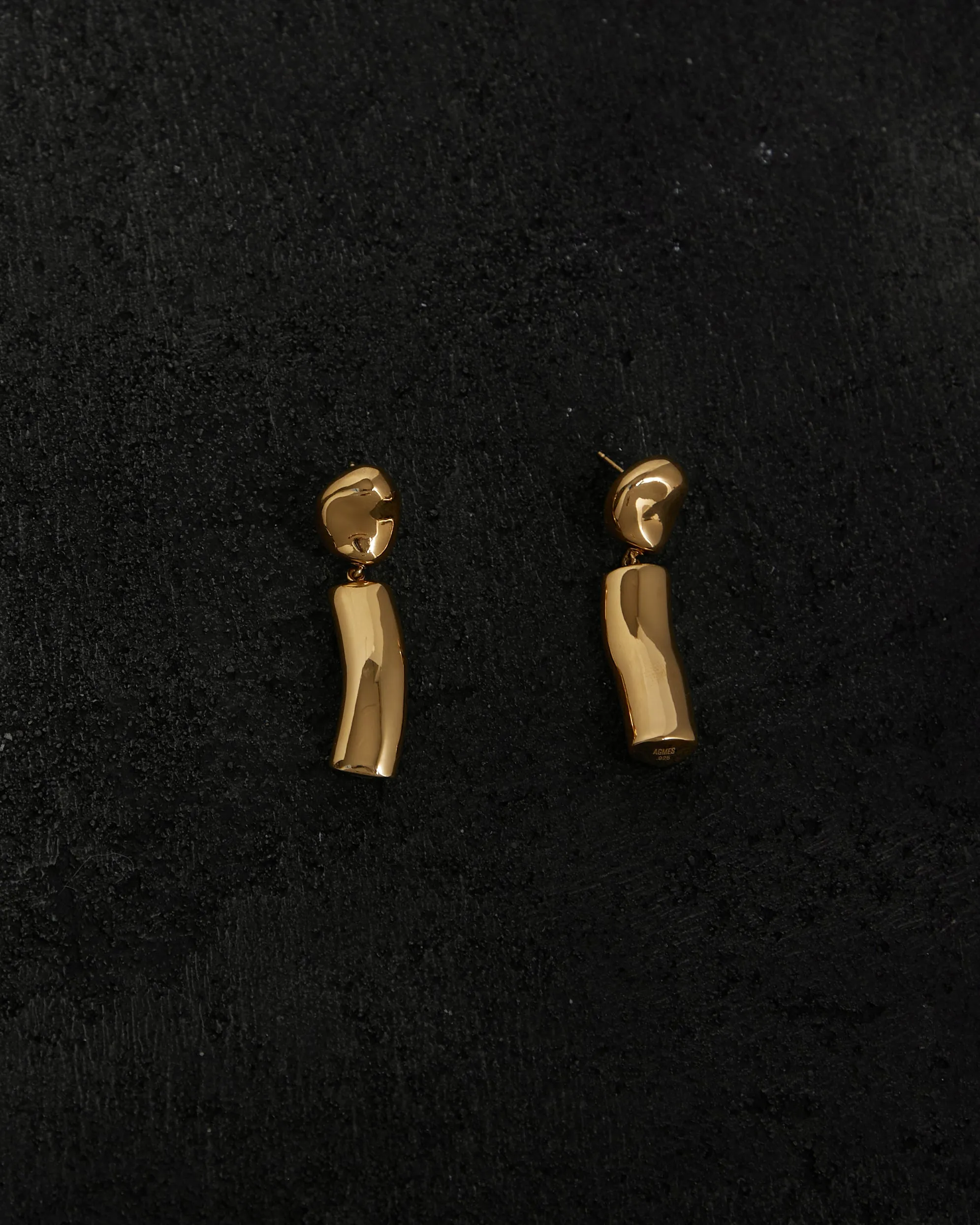 Agmes Short Ellsworth Earrings, Gold Vermeil