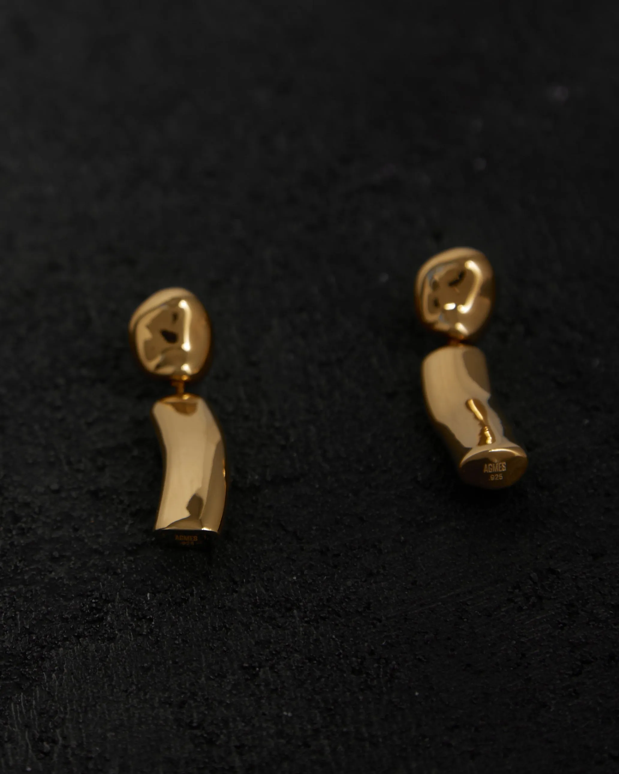 Agmes Short Ellsworth Earrings, Gold Vermeil