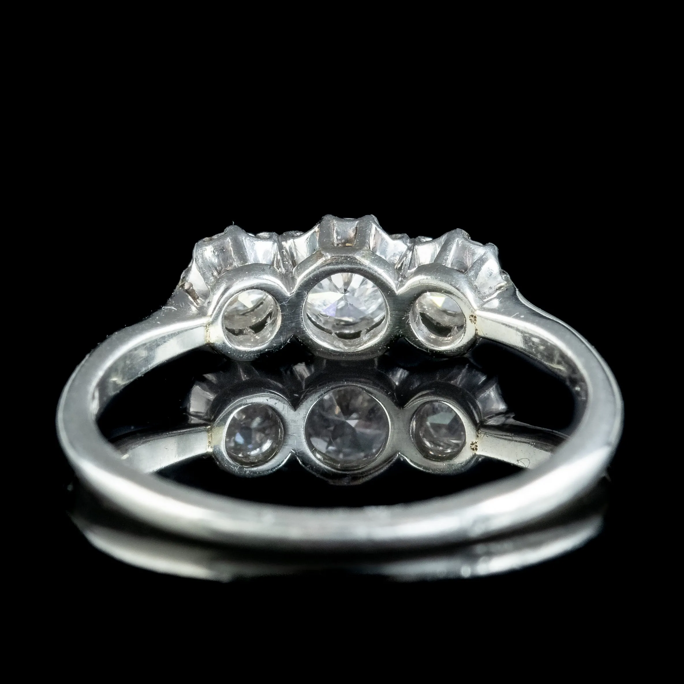 Antique Edwardian Diamond Trilogy Ring 0.45ct Total