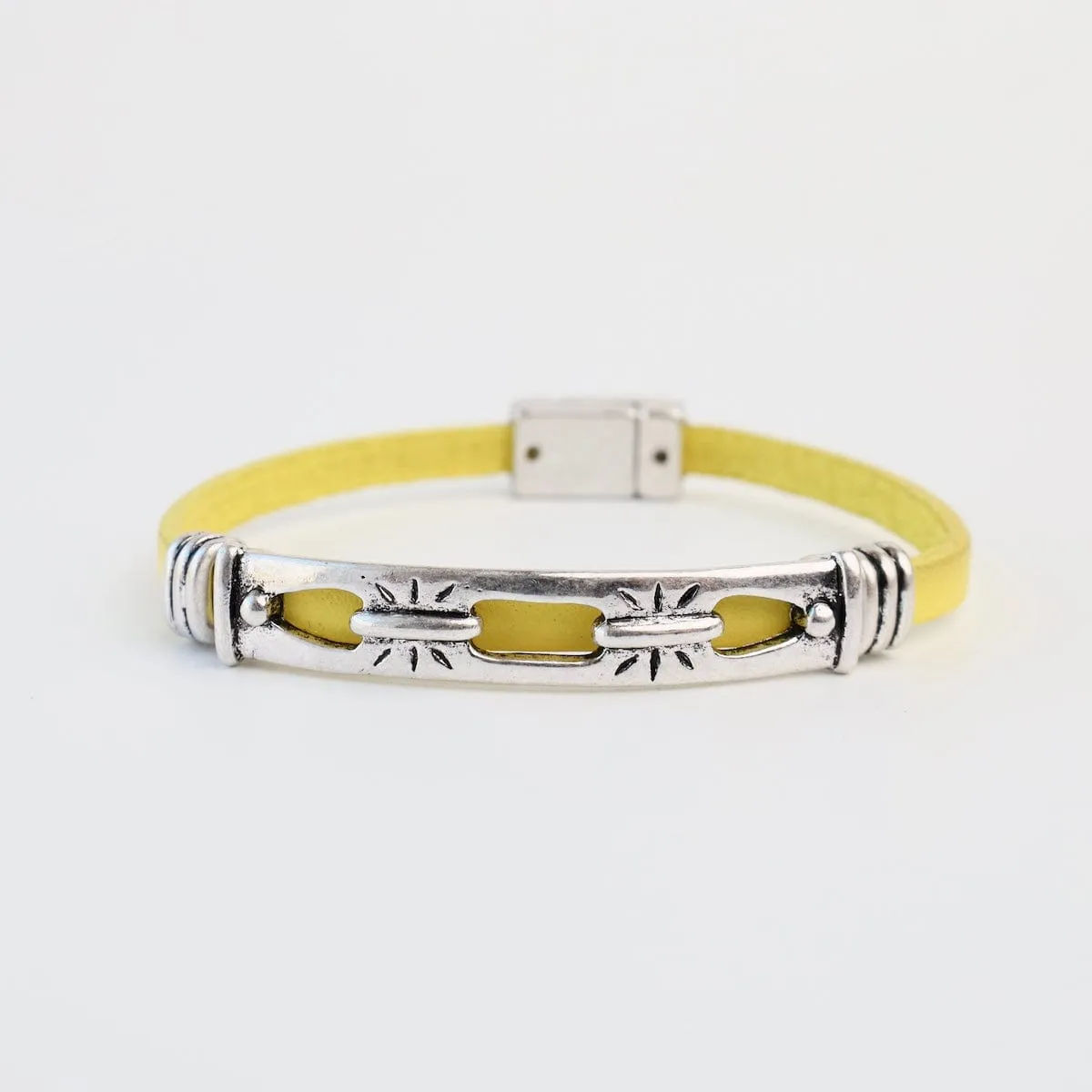 Antique Silver Yellow Bracelet