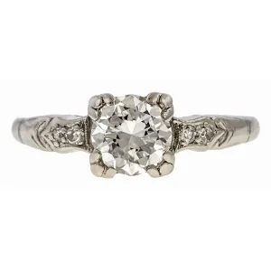 Art Deco Diamond Engagement Ring, TRB 0.67ct, 1936