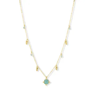 Asia Necklace Aqua Chalcedony