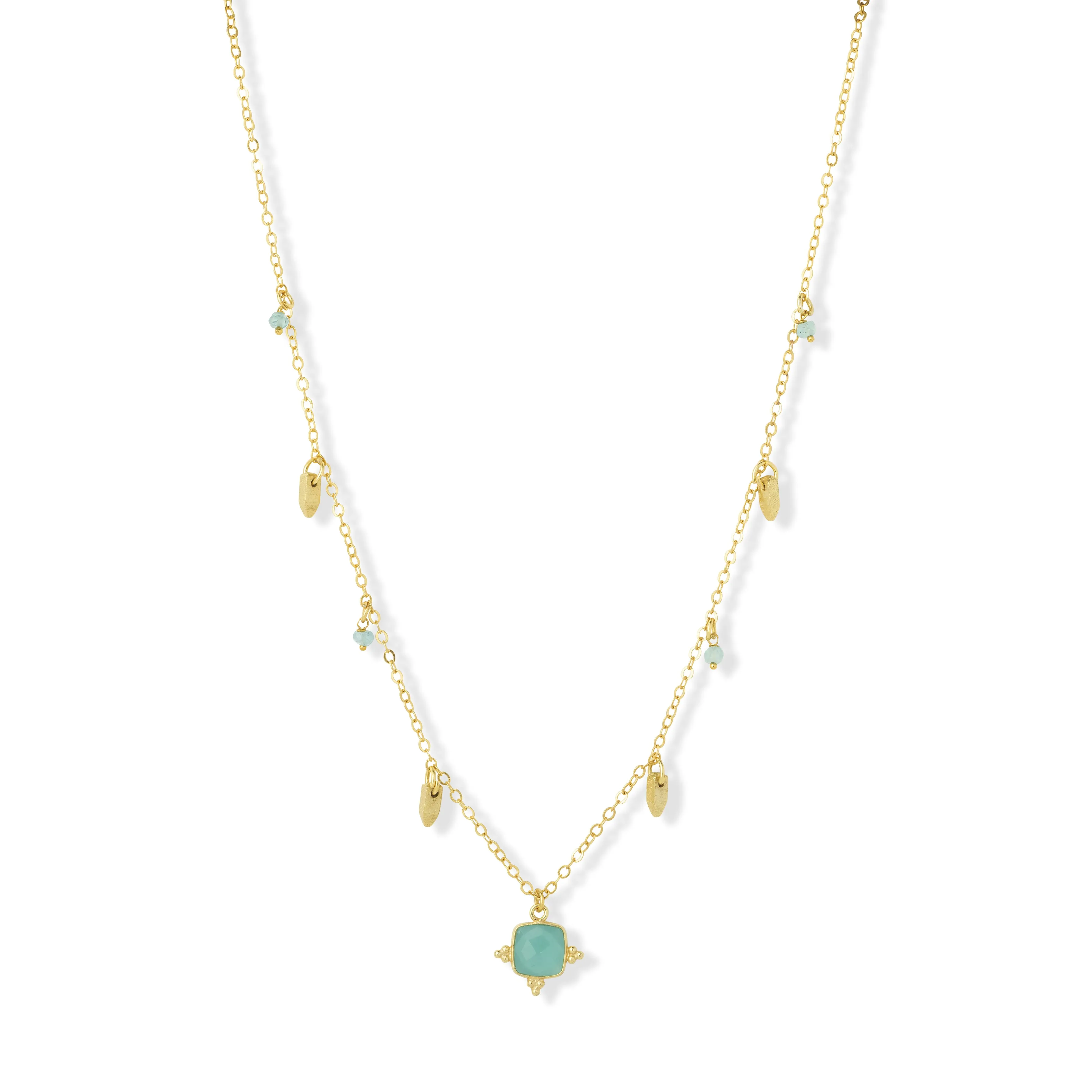 Asia Necklace Aqua Chalcedony