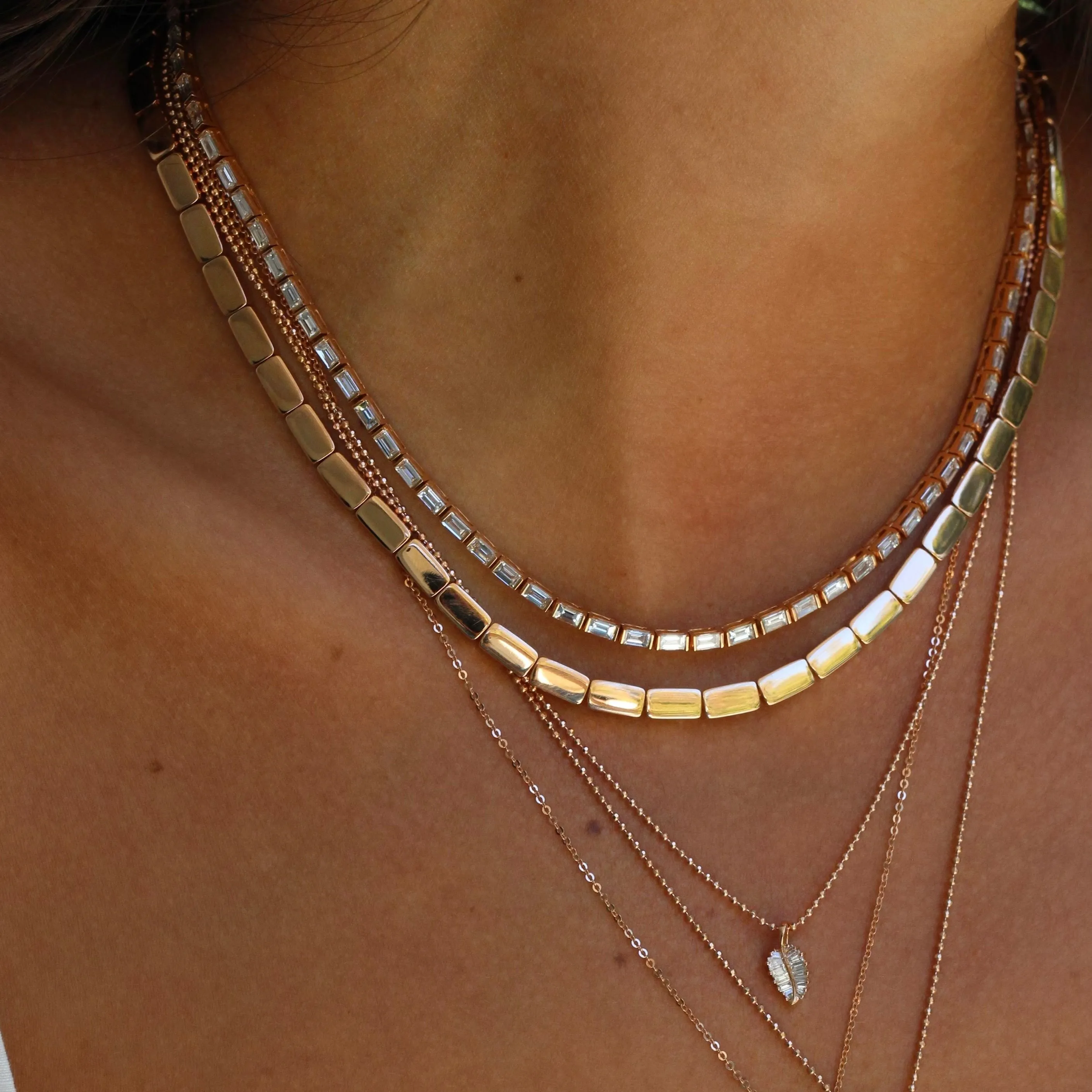 BAGUETTE DIAMOND CHOKER