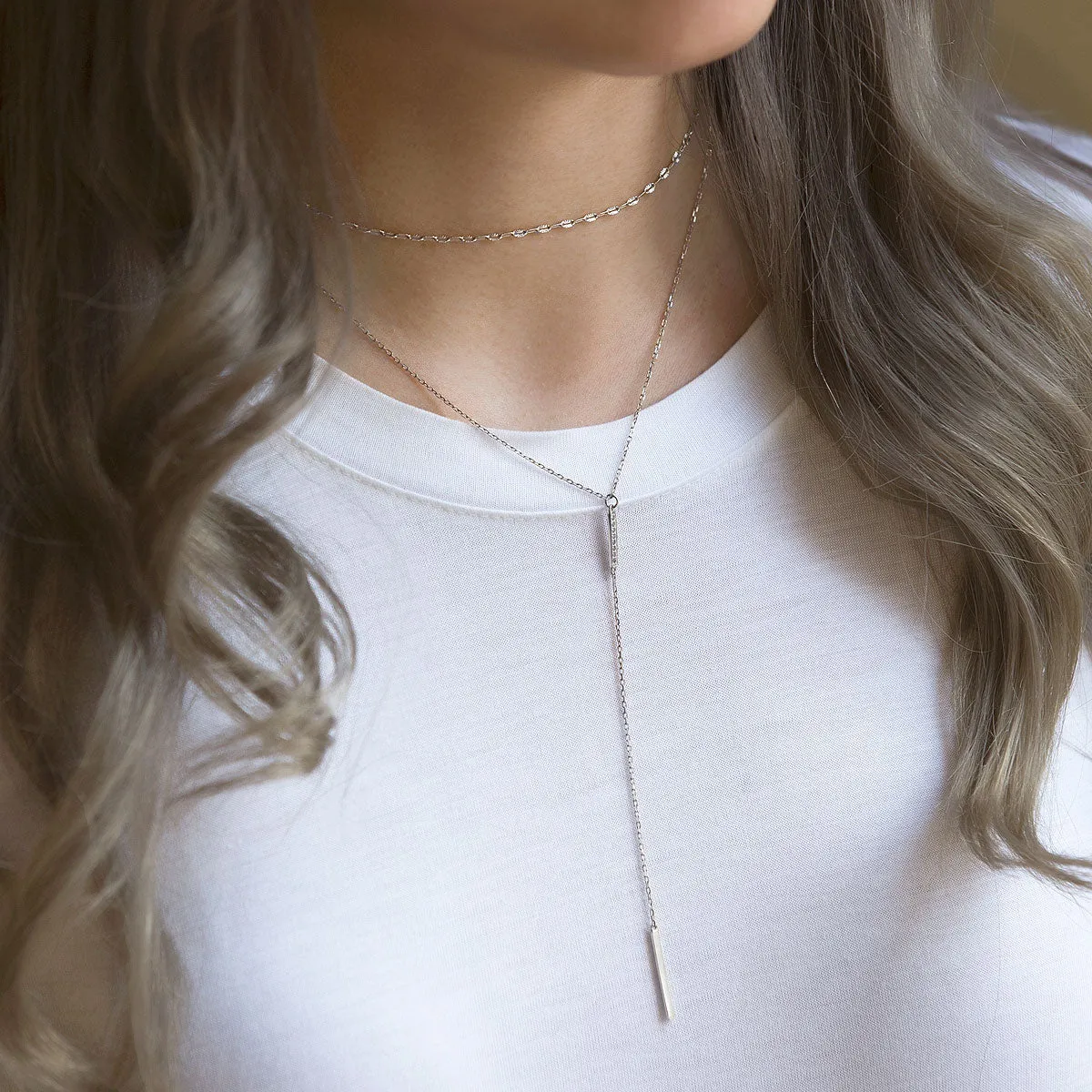 Bar Lariat Necklace