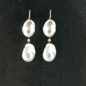 Baroque Pearl Dangle Earrings