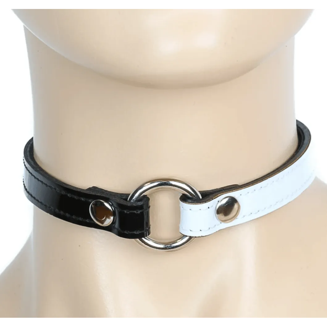 Black White O-Ring Choker