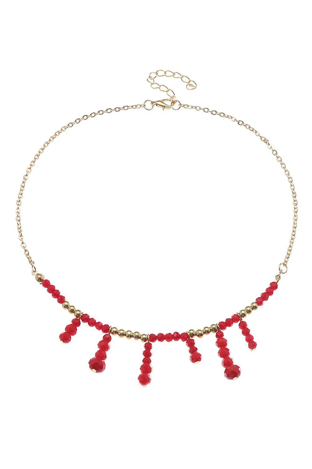 Boho Style Red Necklace