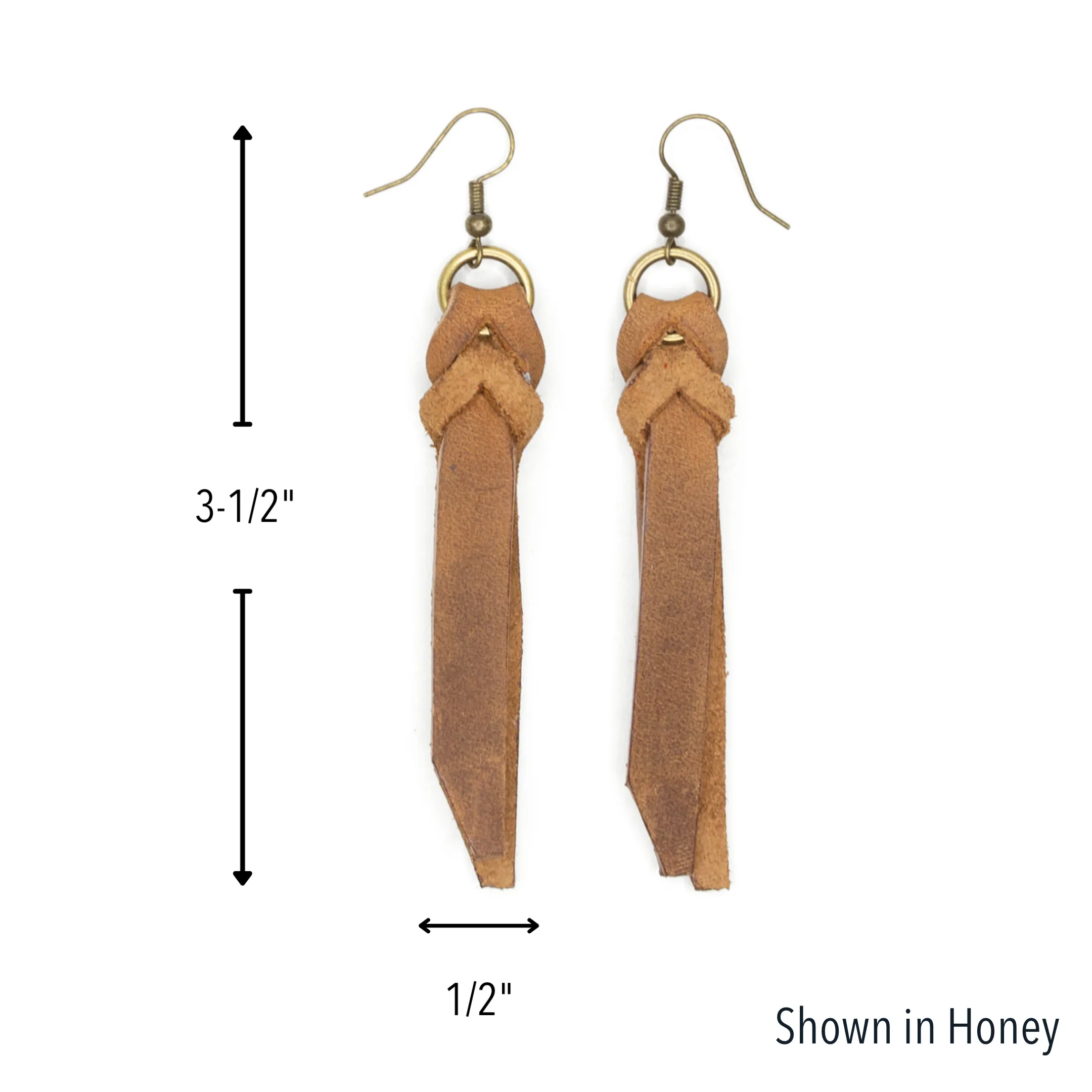 Braided Earrings: Honey