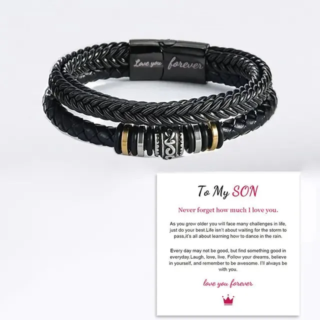 Braided Leather Bracelets for Men