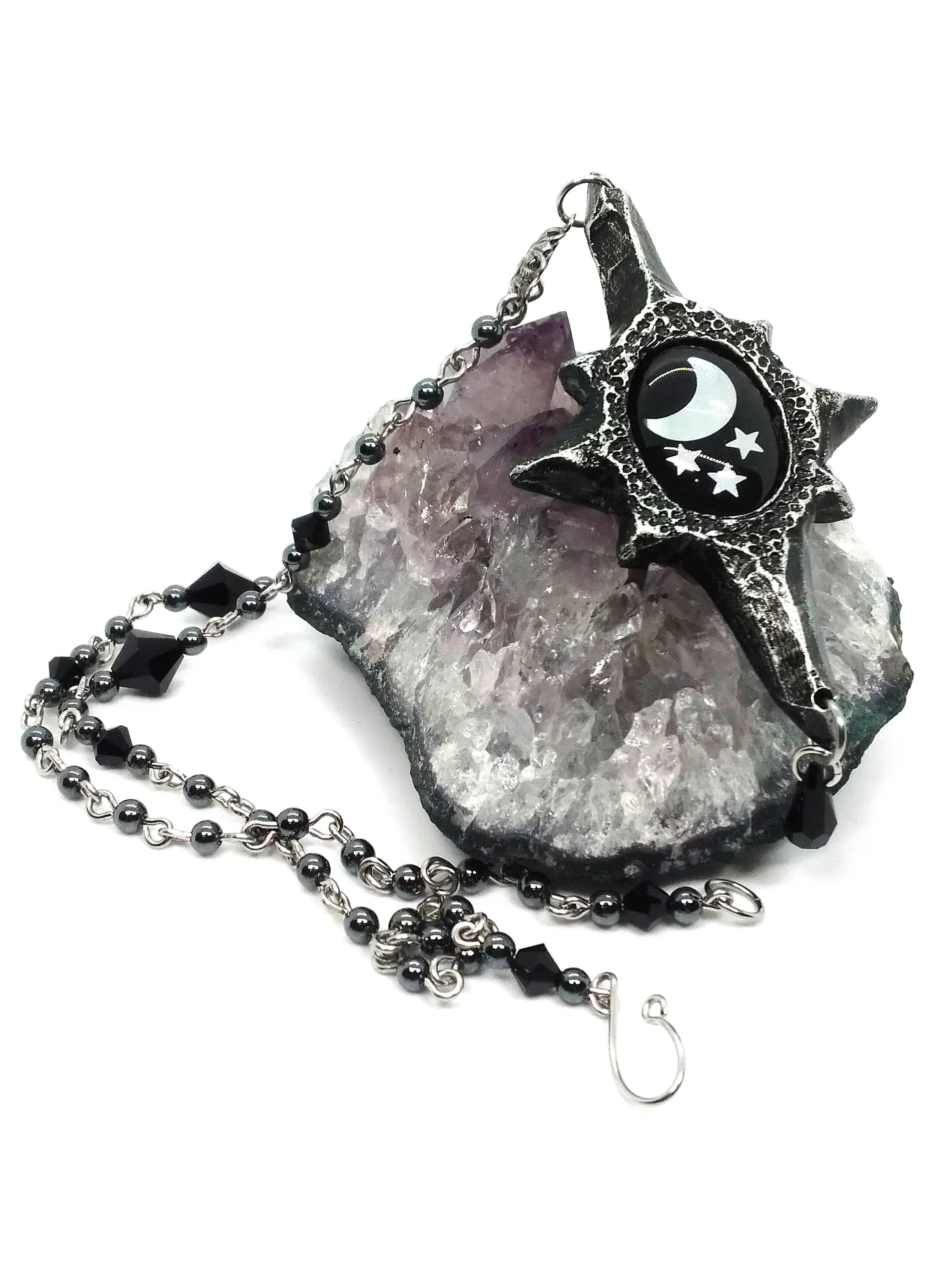 Celestial Moon and Stars Necklace