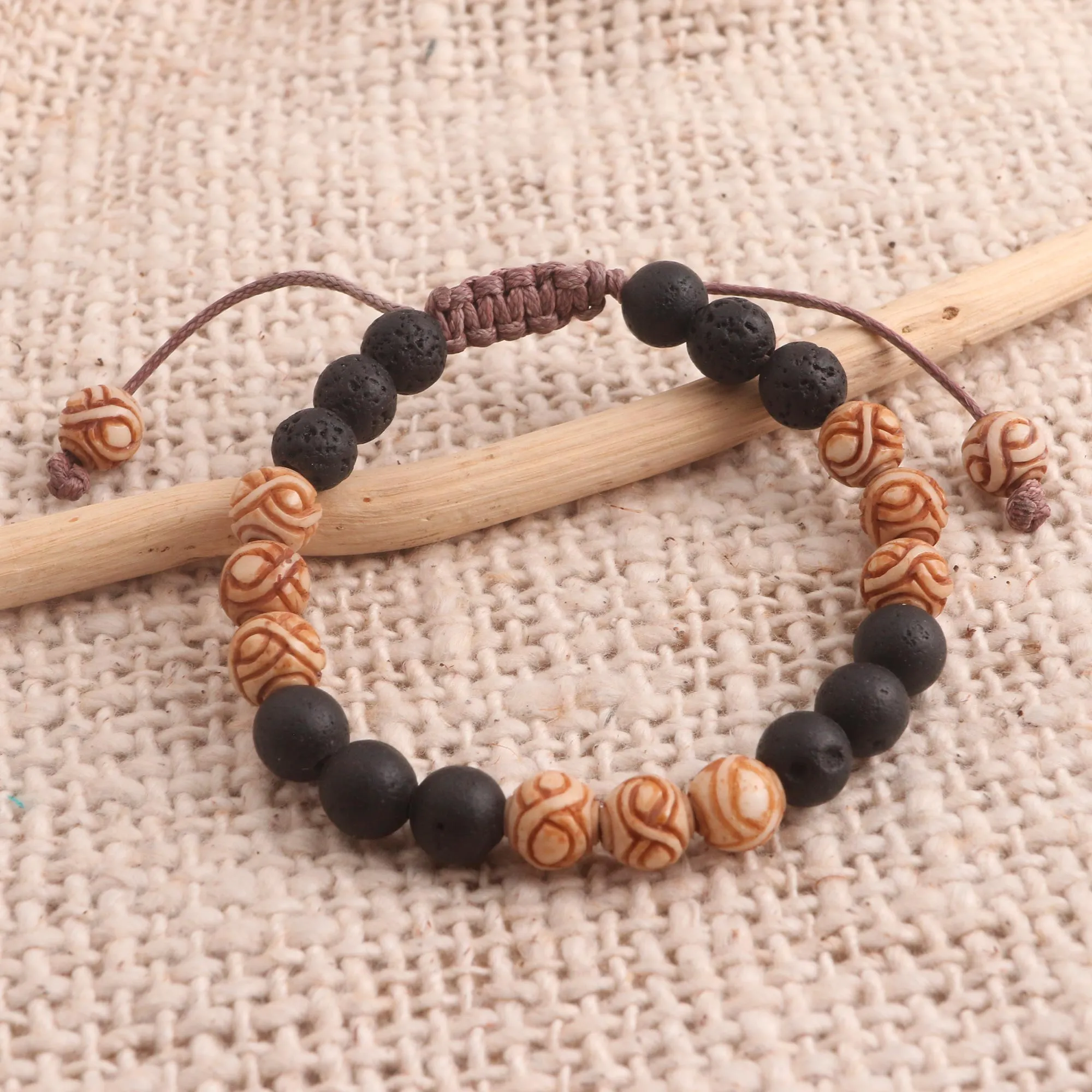 Chakra Unity Balinese Chakra Lava Stone Beaded Unity Bracelet