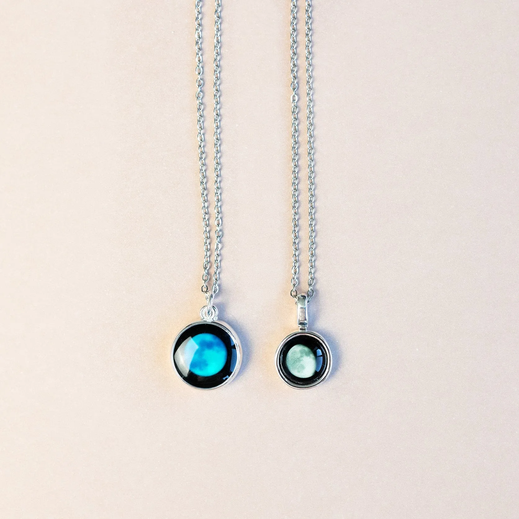 Charmed Simplicity and Silver Sky Light Necklaces