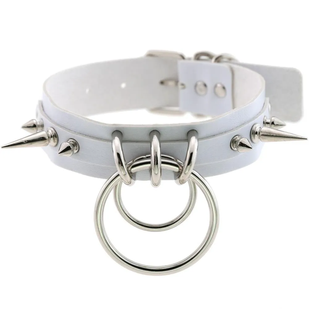 Cool Collar for Ladies with Metal Spikes in Many of Colours / Gothic Jewelry Neckwear Accessory