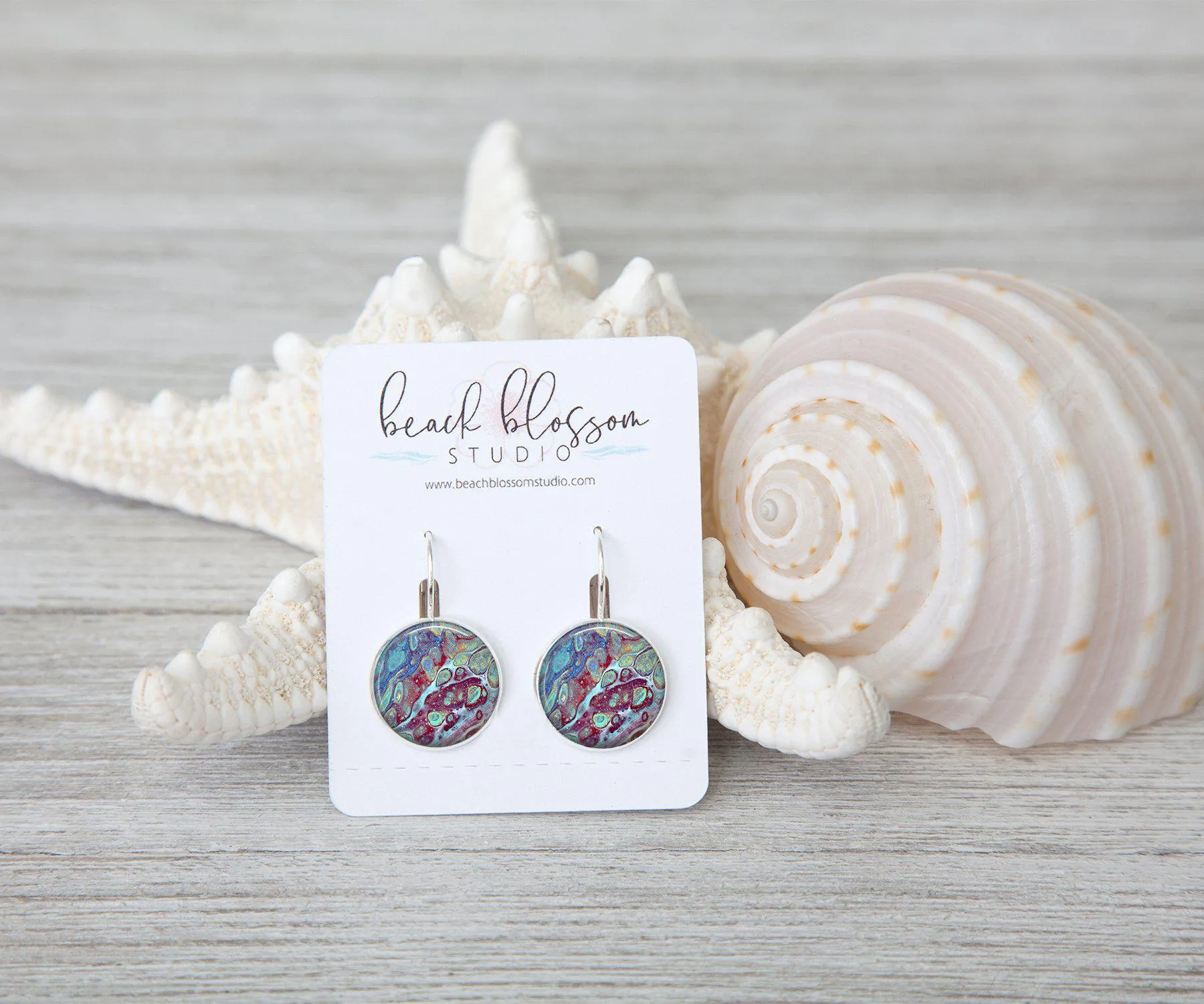 Coral Reef Large Dangle Earrings | Handmade Jewelry