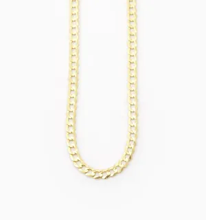 Cuban Chain Necklace In 14K Solid Gold