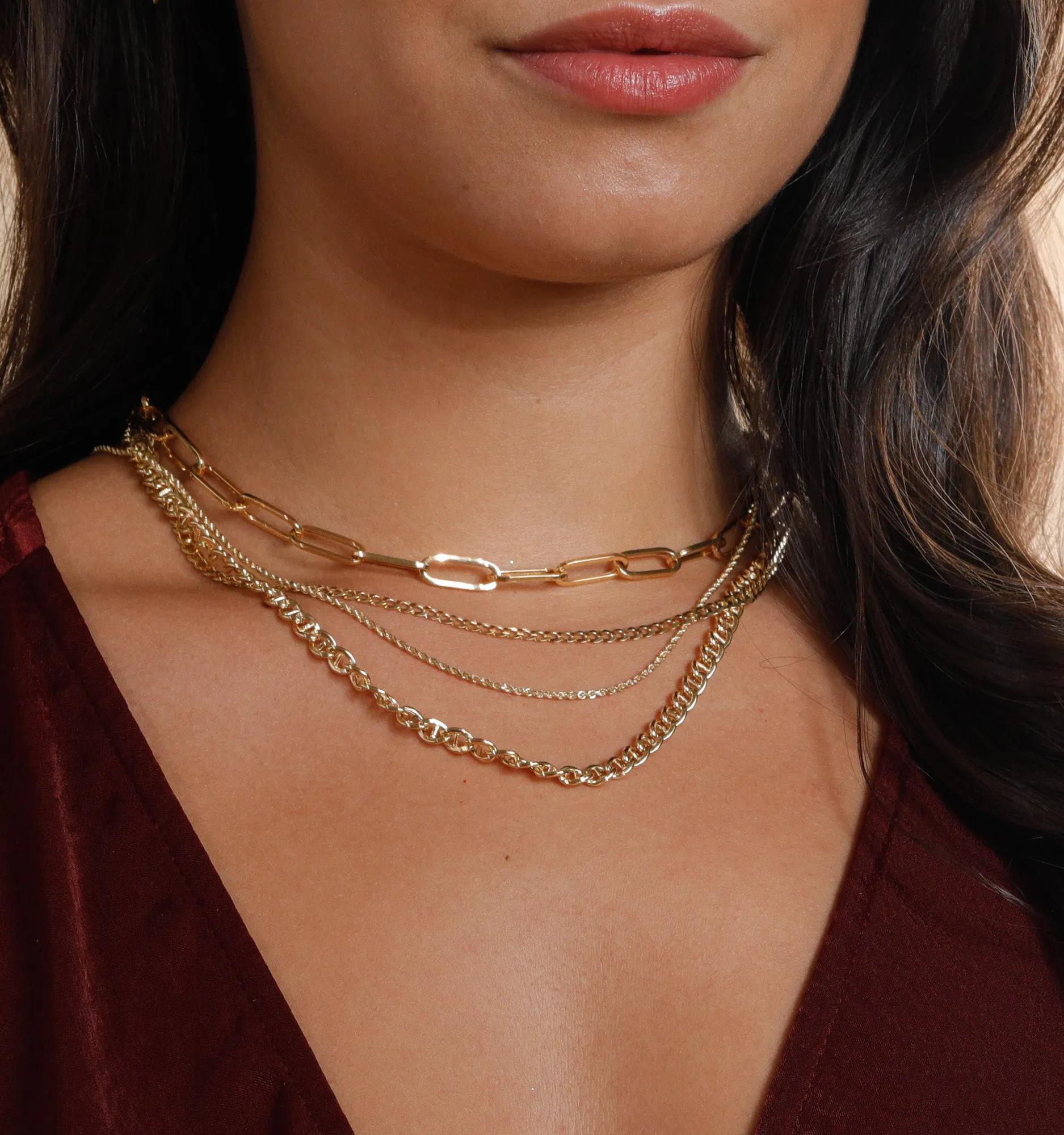 Cuban Chain Necklace In 14K Solid Gold