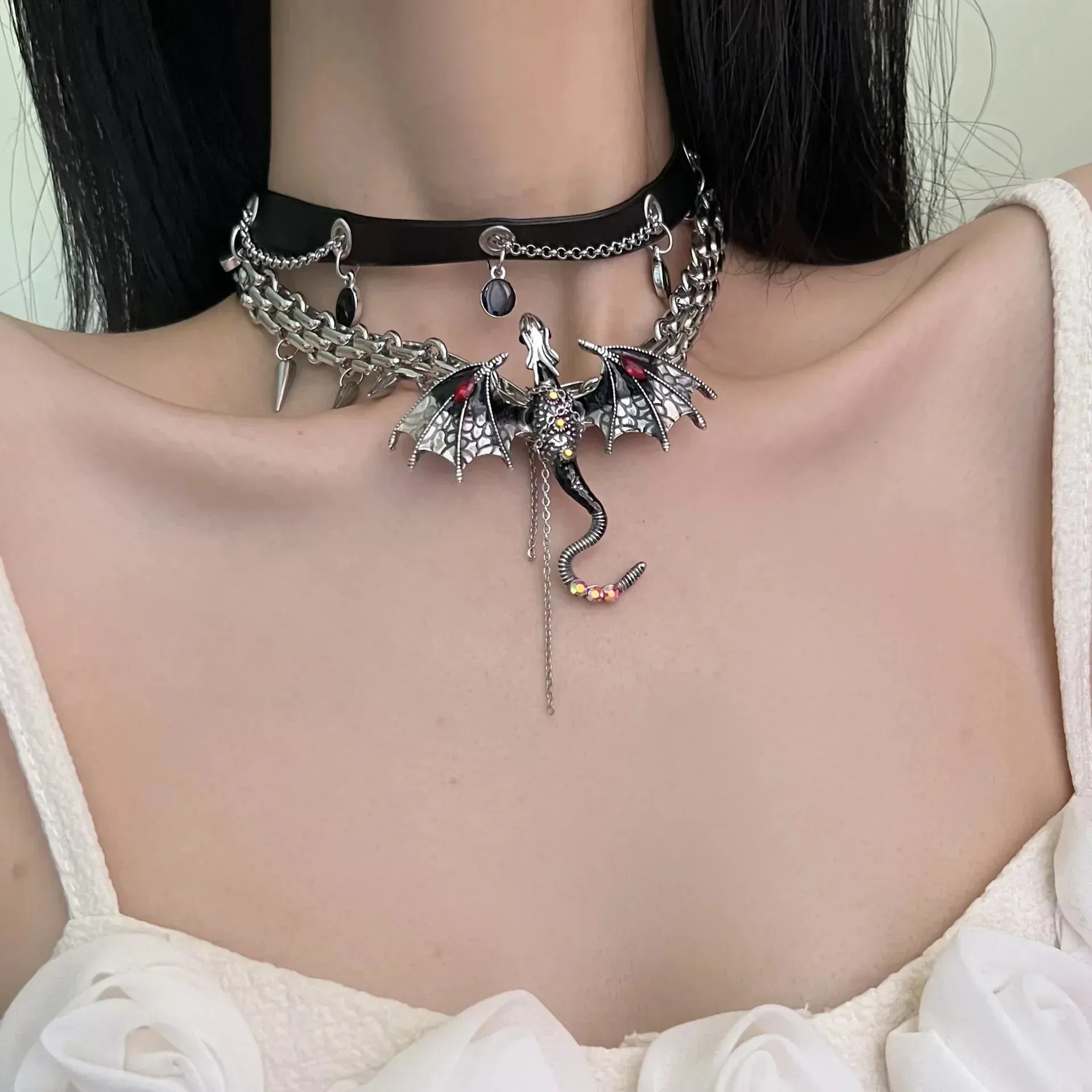 Dark Dragon Rivet Choker