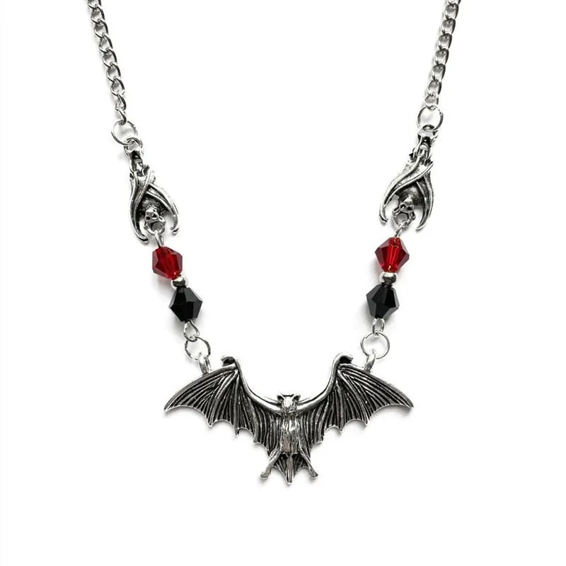 Dark Gothic Bat Necklace